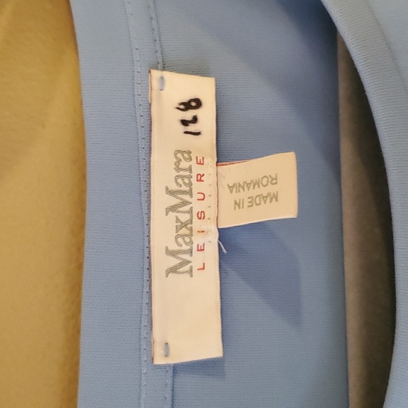 Max Mara Leisure Pleated Back Top In Blue Size M NWOT'S - Picture 7 of 11